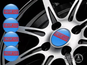 Sparco Domed Badges Logo Stylish Wheel Stickers